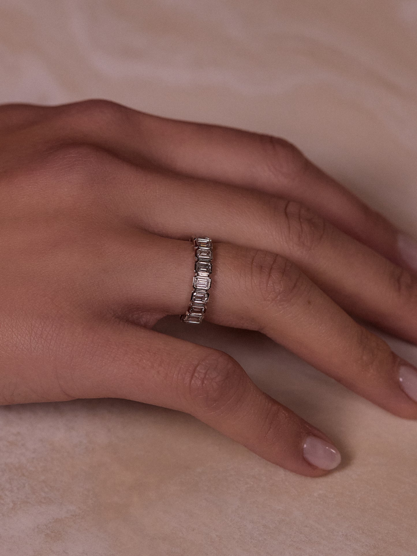 Round Bezel Eternity Band
