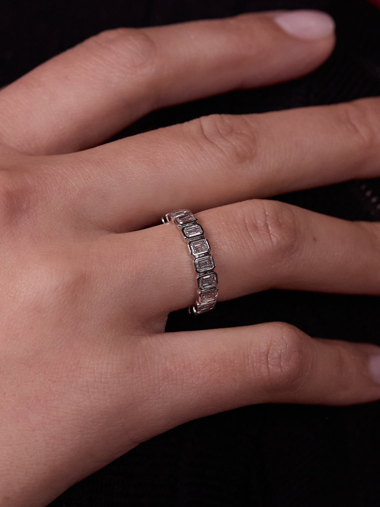 Round Bezel Eternity Band