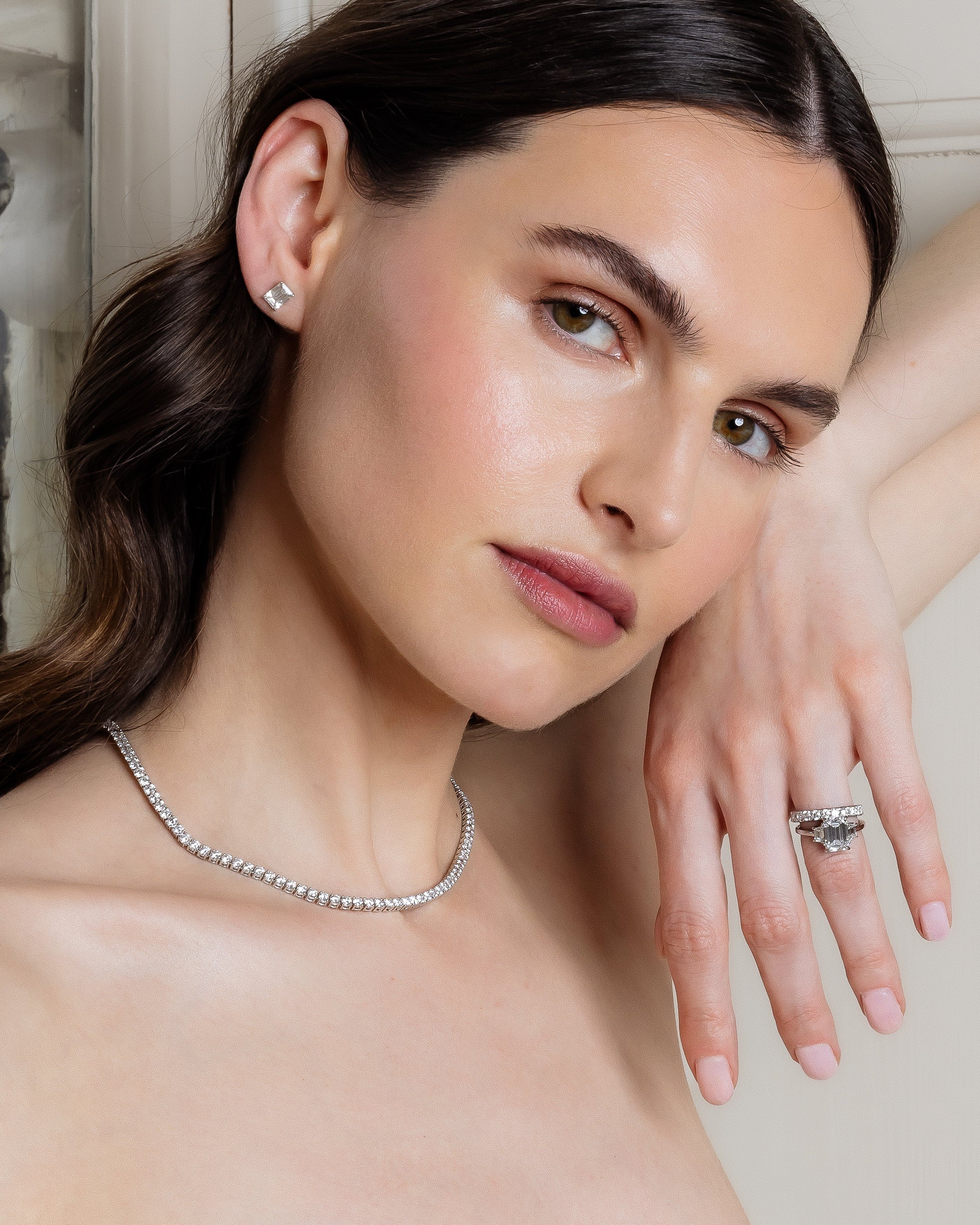 Lab Grown Diamond Studs - Emerald