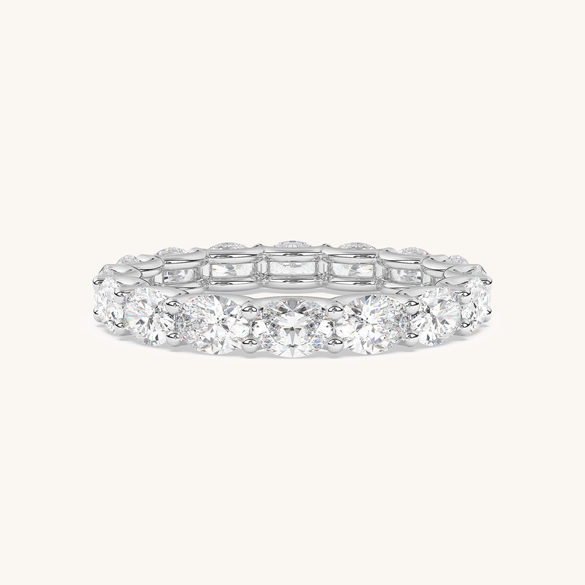 Oval Scallop Eternity Band