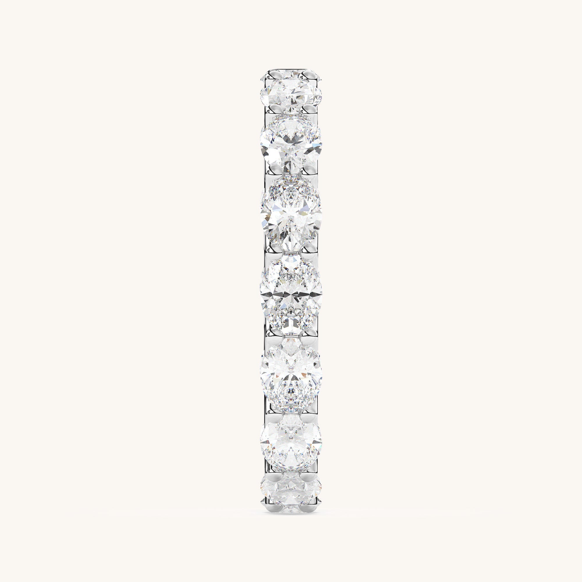 Oval Scallop Eternity Band