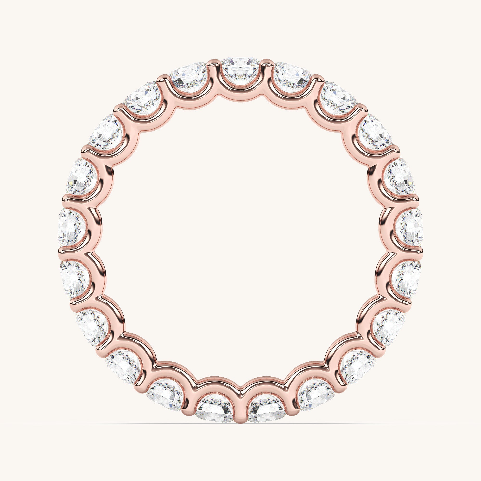 East-West Oval Scallop Eternity Band