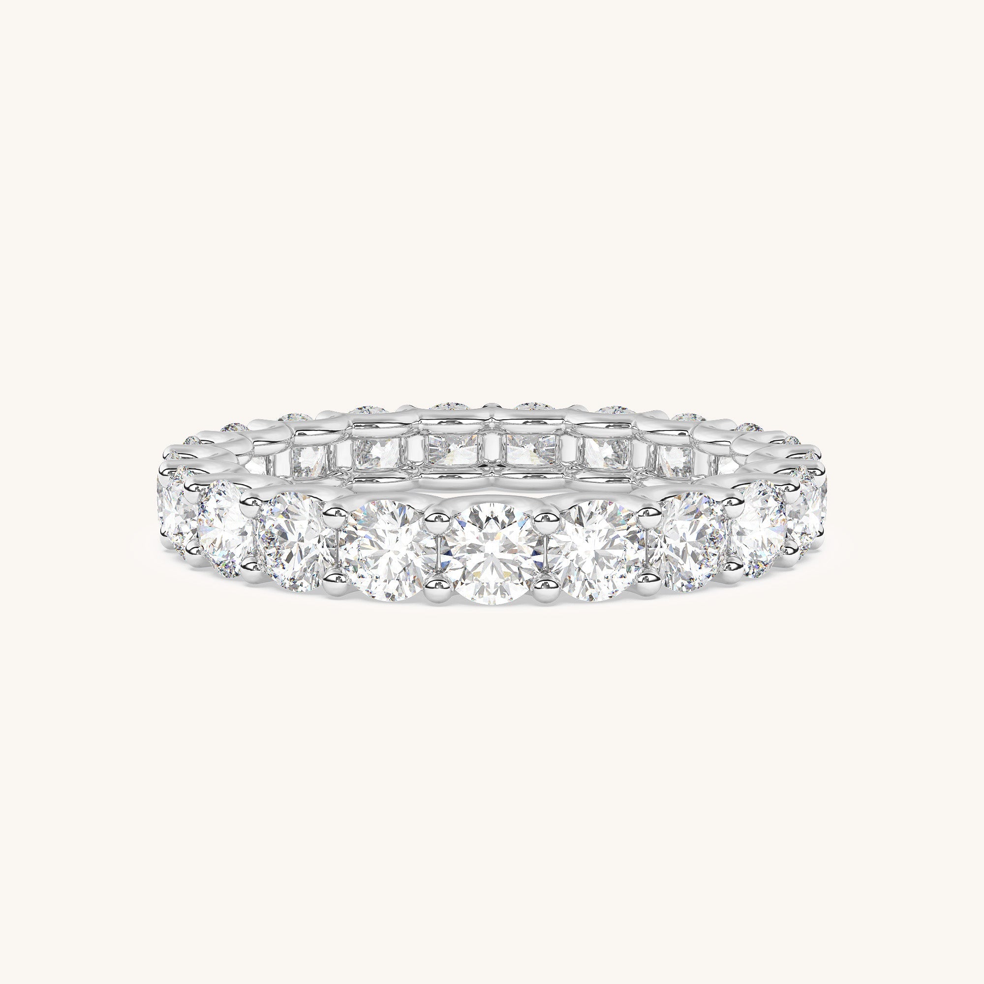 Oval Scallop Eternity Band