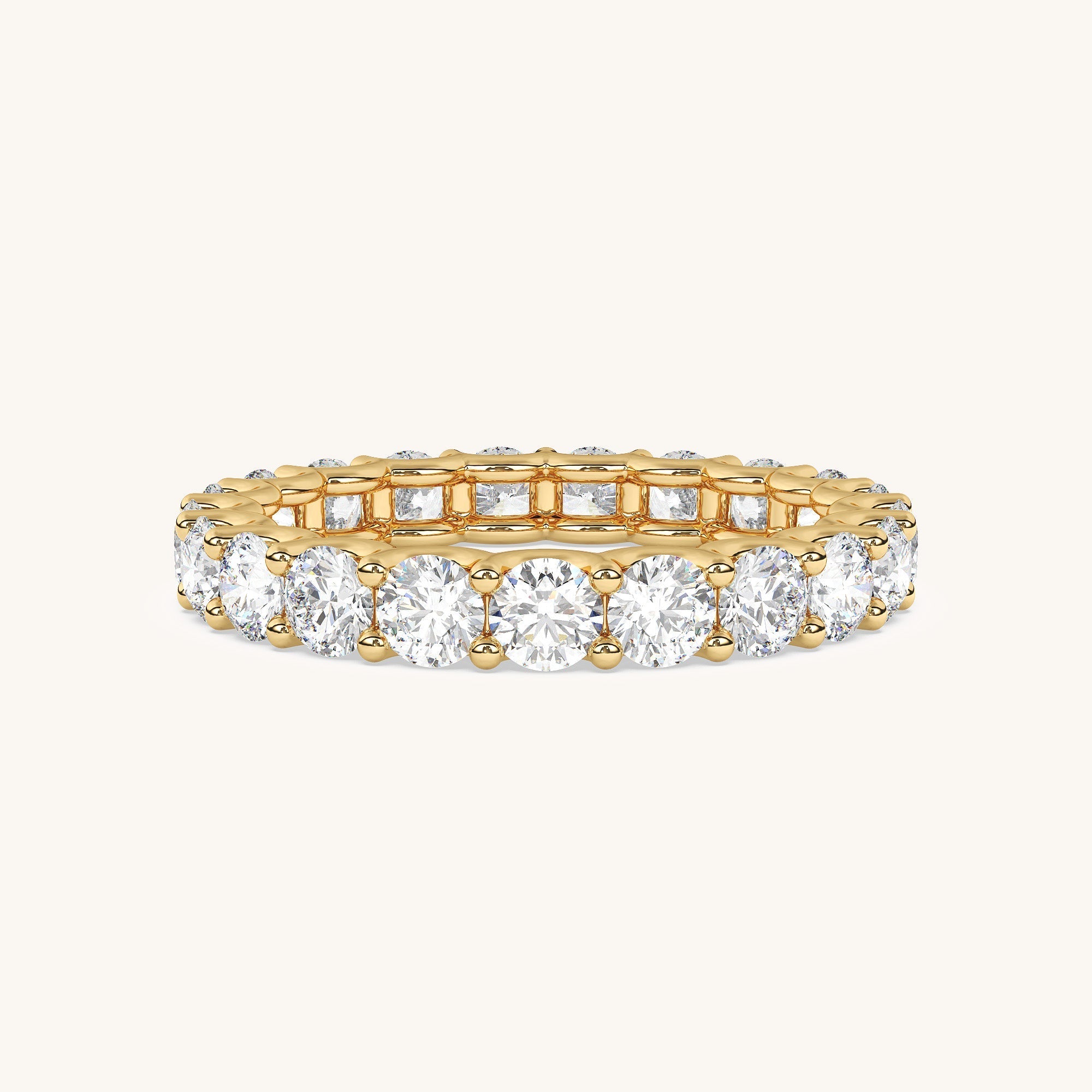 East-West Oval Scallop Eternity Band