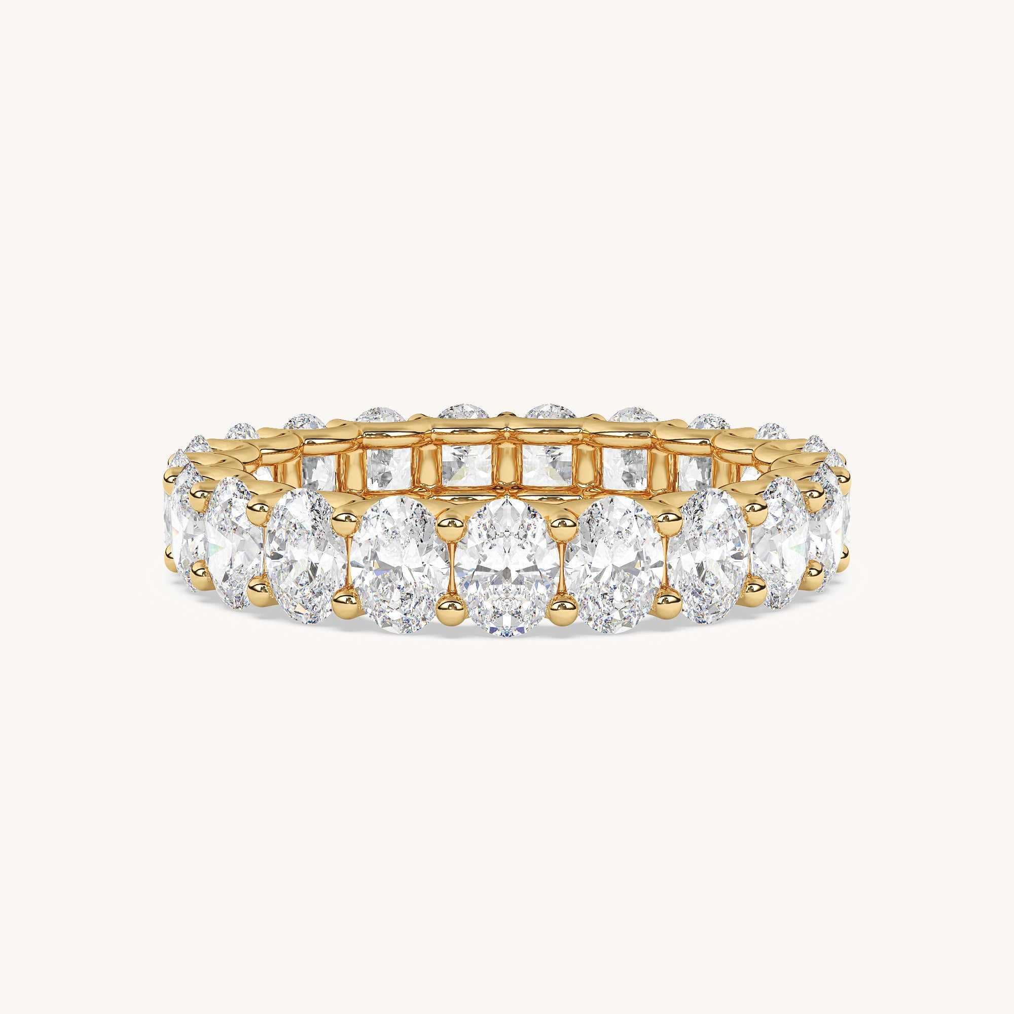 Oval Scallop Eternity Band