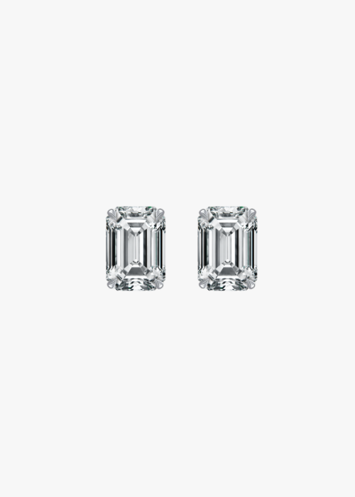 Lab Grown Diamond Studs - Emerald