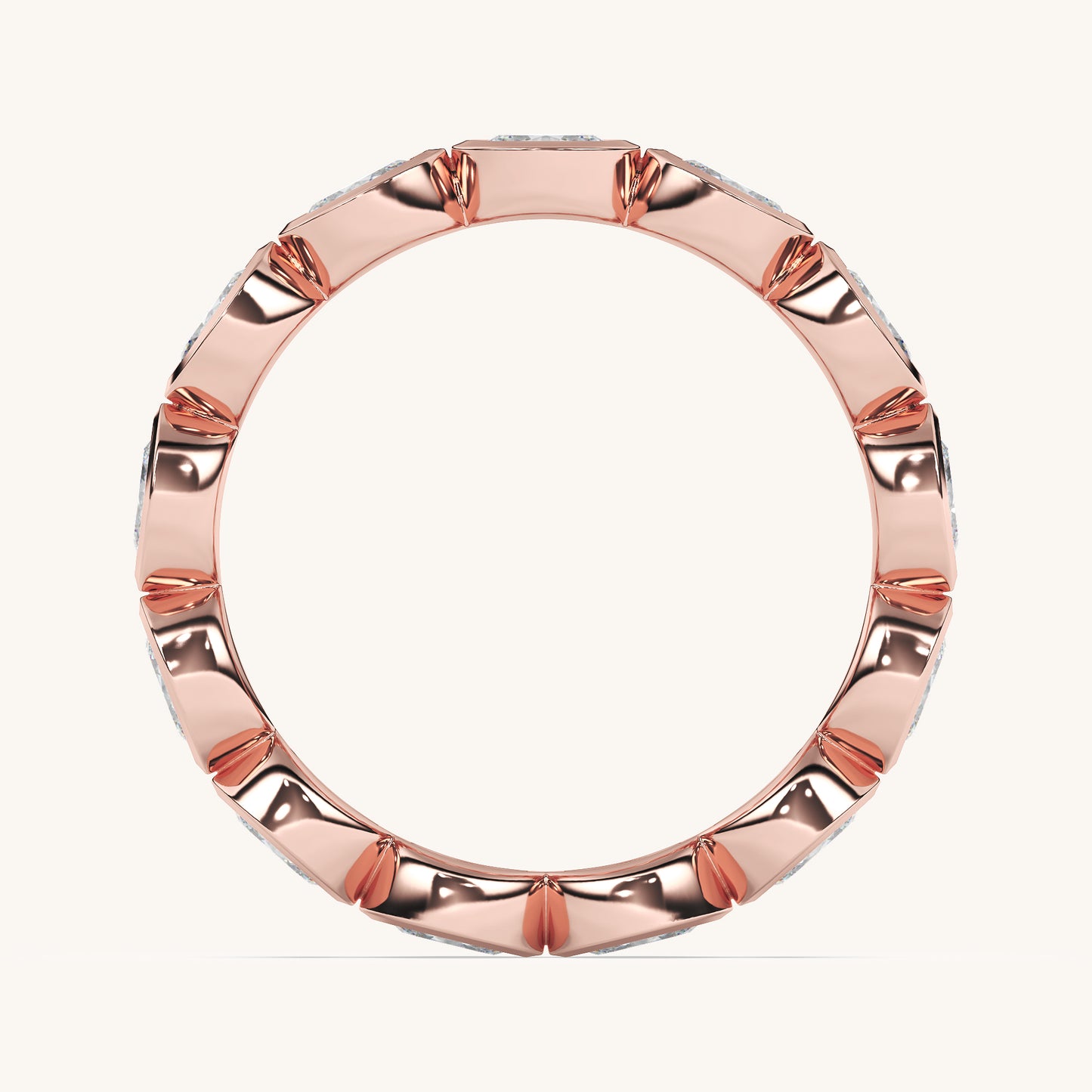 Round Bezel Eternity Band
