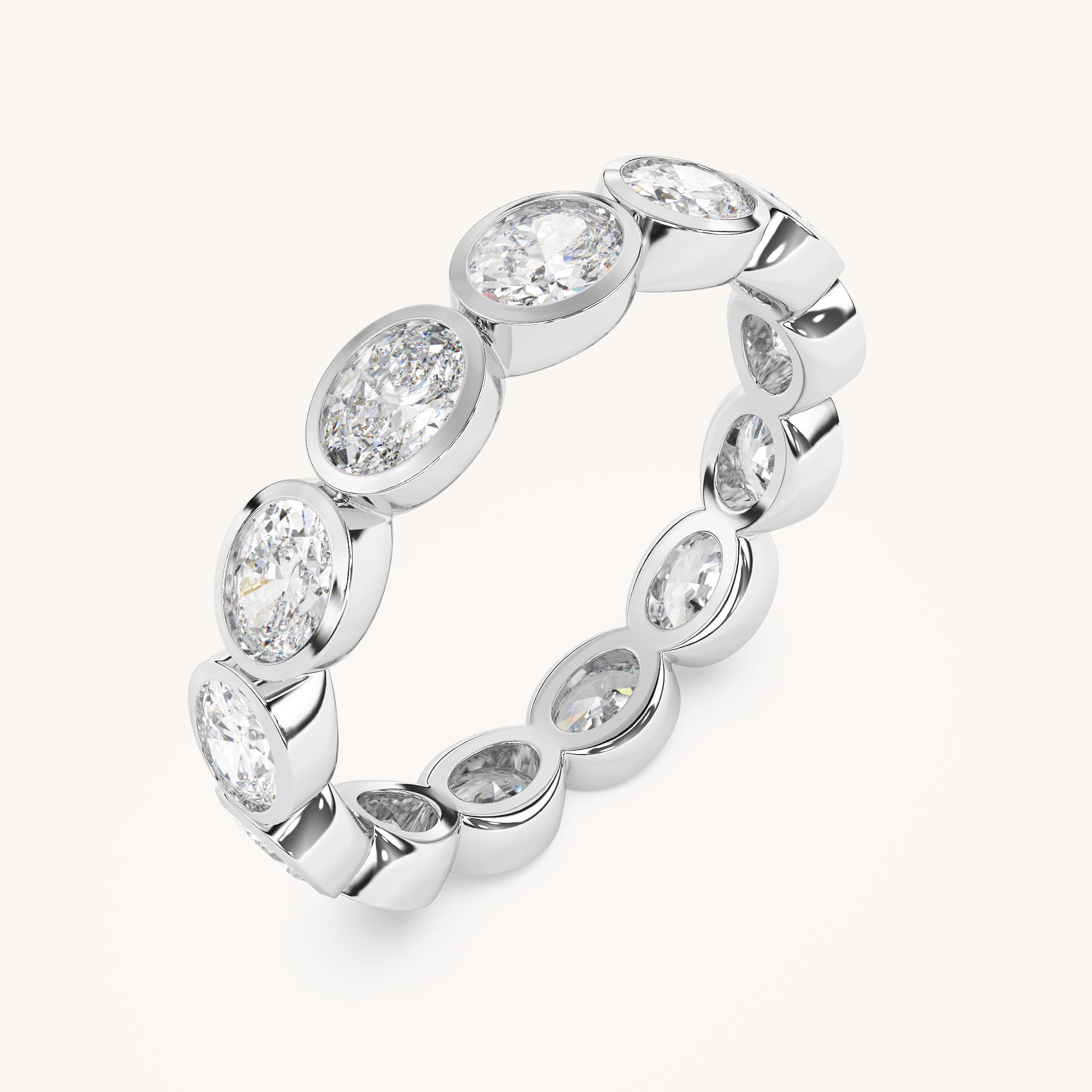 Oval Bezel Eternity Band