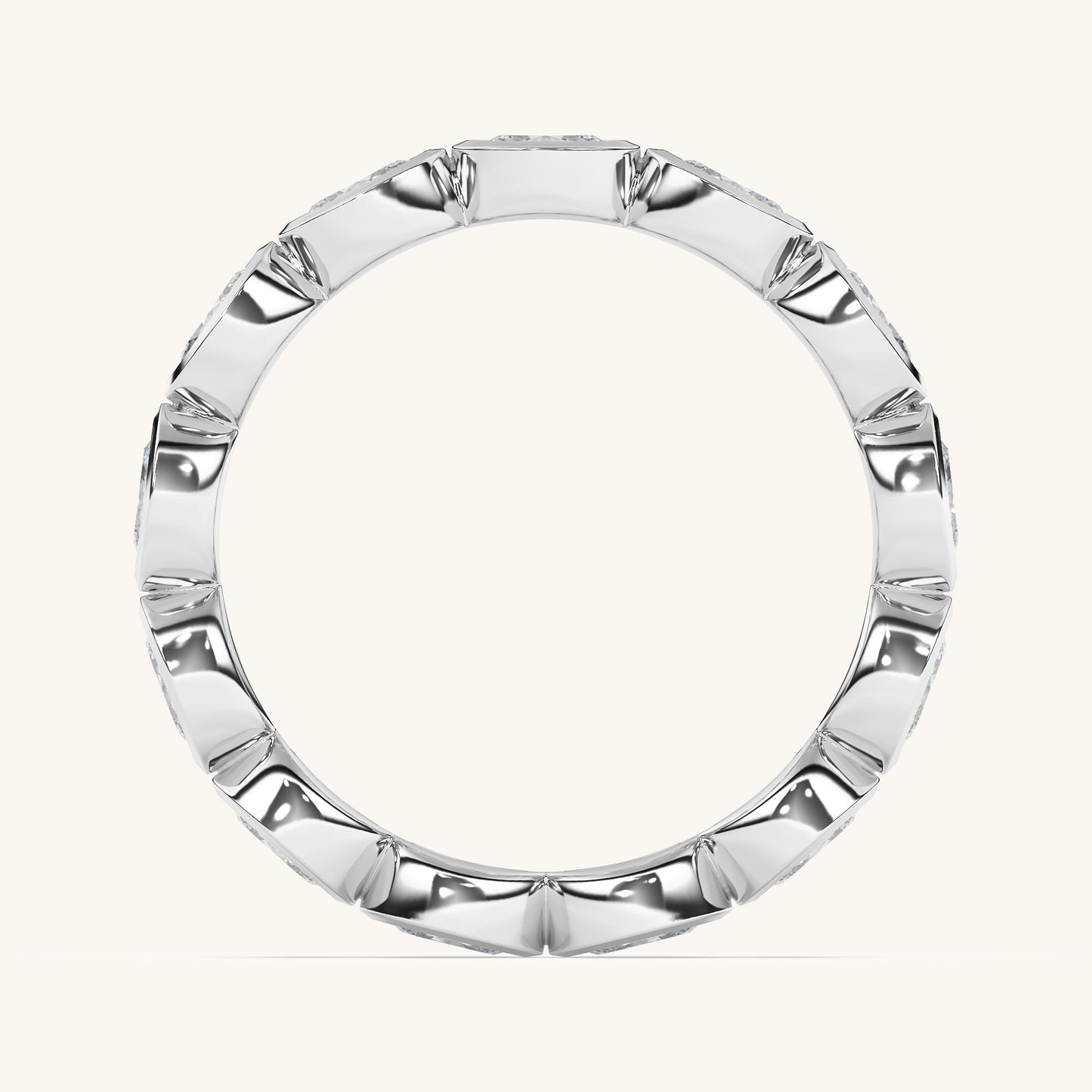 Round Bezel Eternity Band