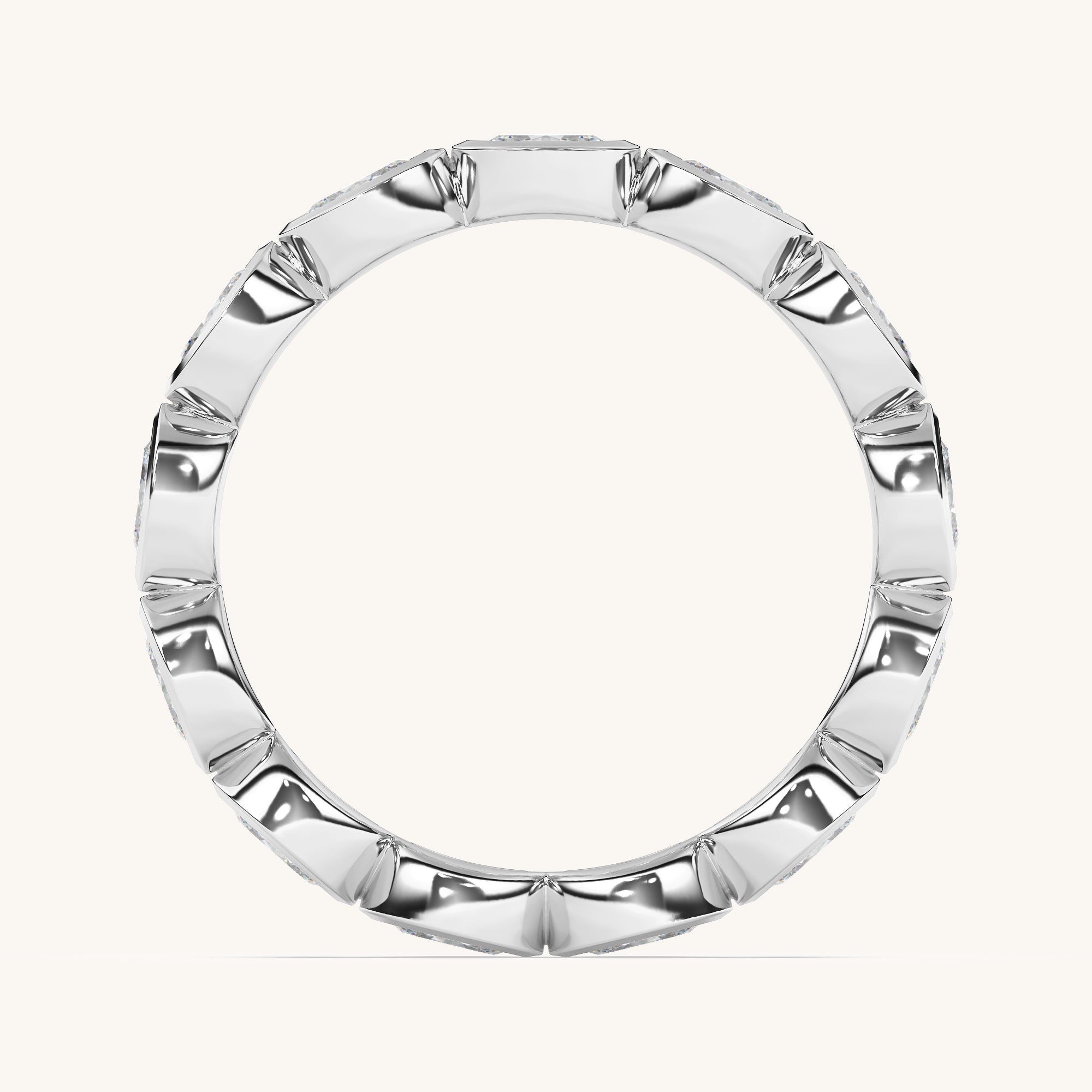 Oval Bezel Eternity Band