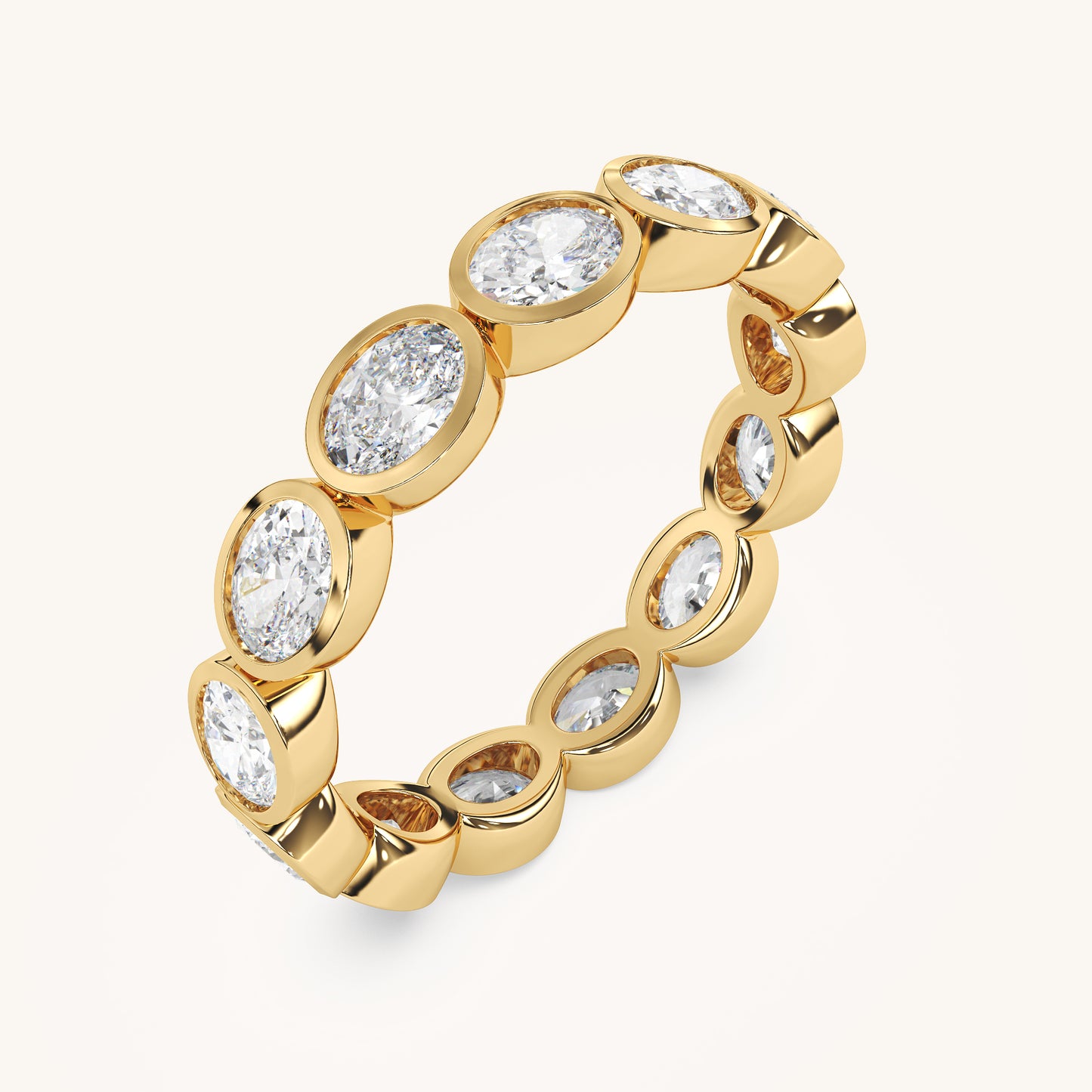 Round Bezel Eternity Band