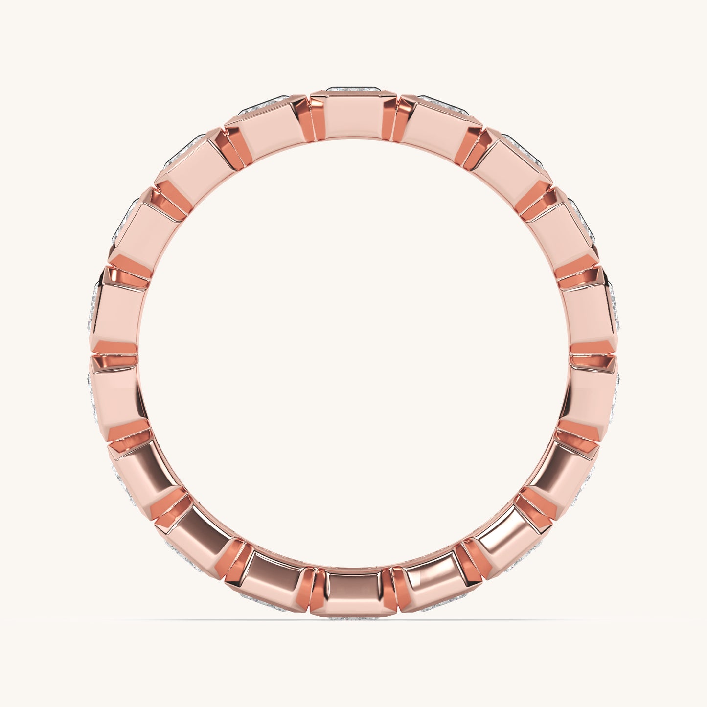 Round Bezel Eternity Band
