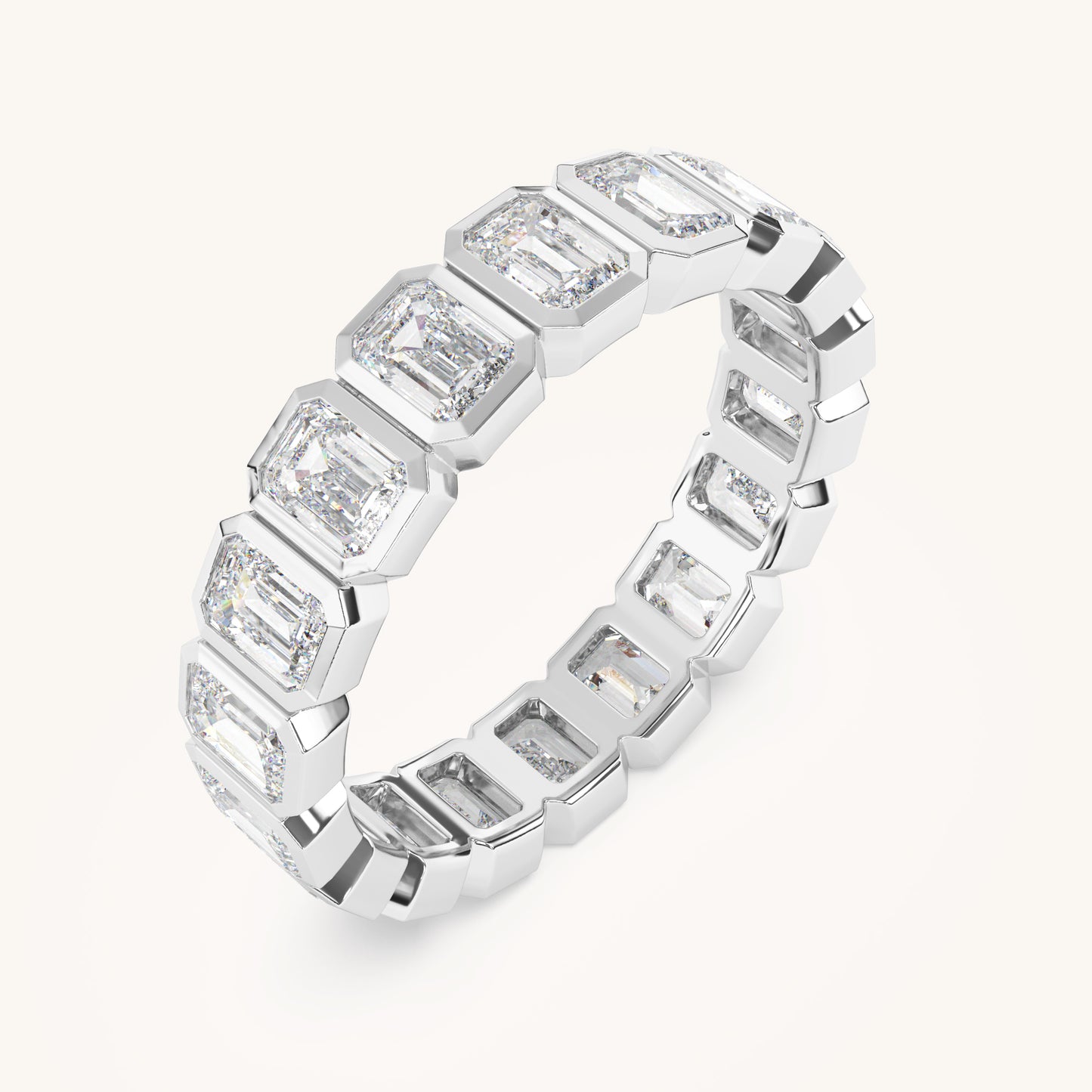 Round Bezel Eternity Band