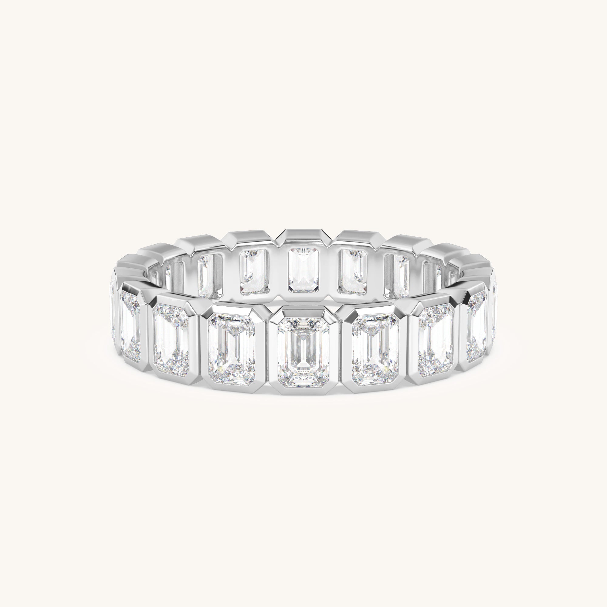 Emerald Bezel Eternity Band