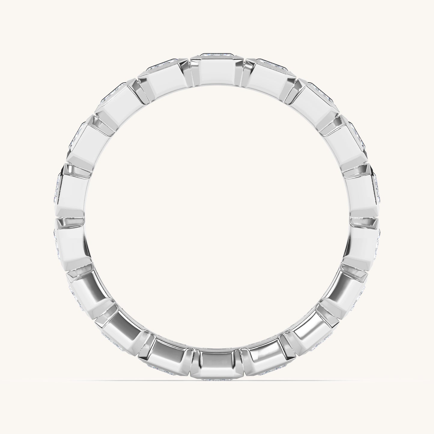 Round Bezel Eternity Band