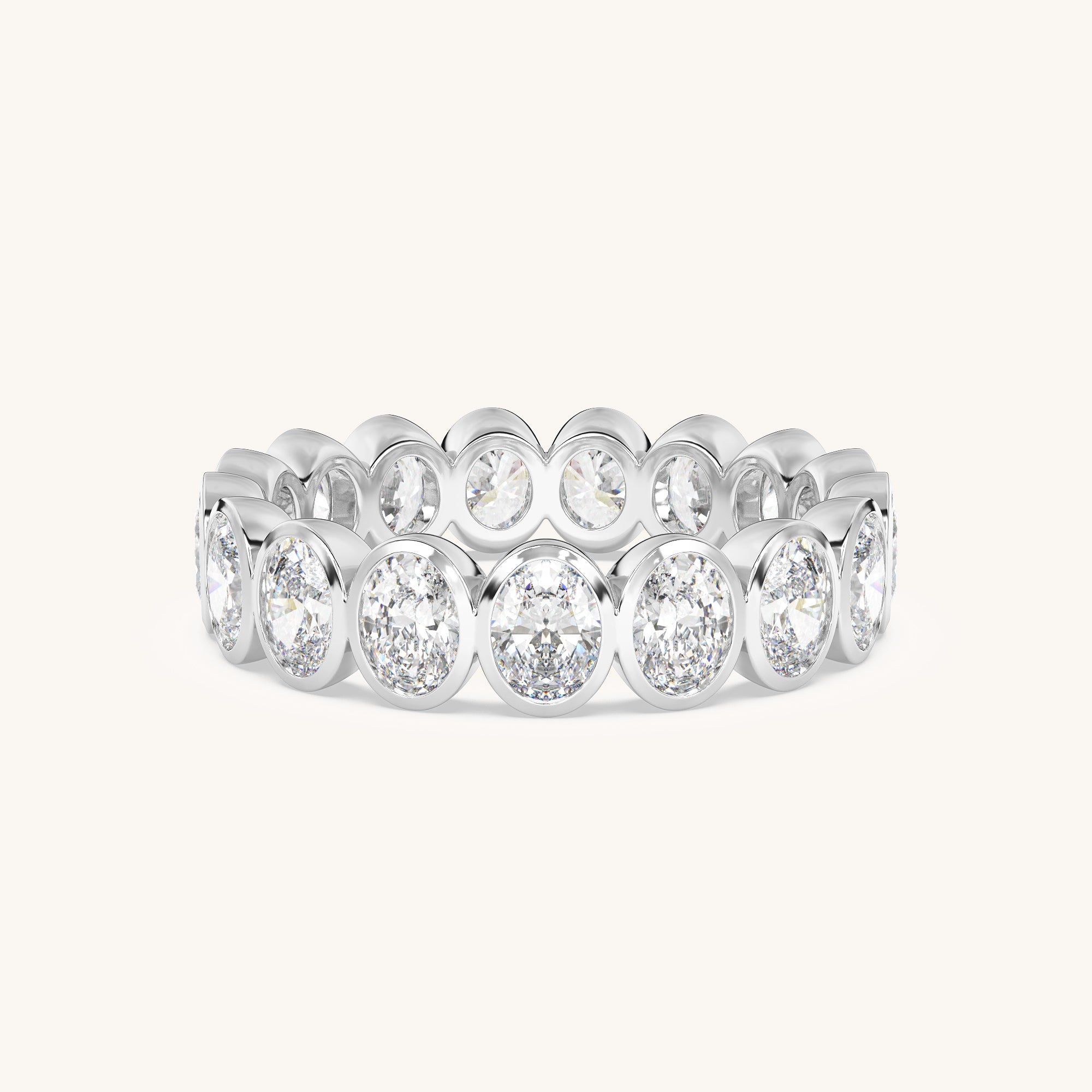 Oval Bezel Eternity Band