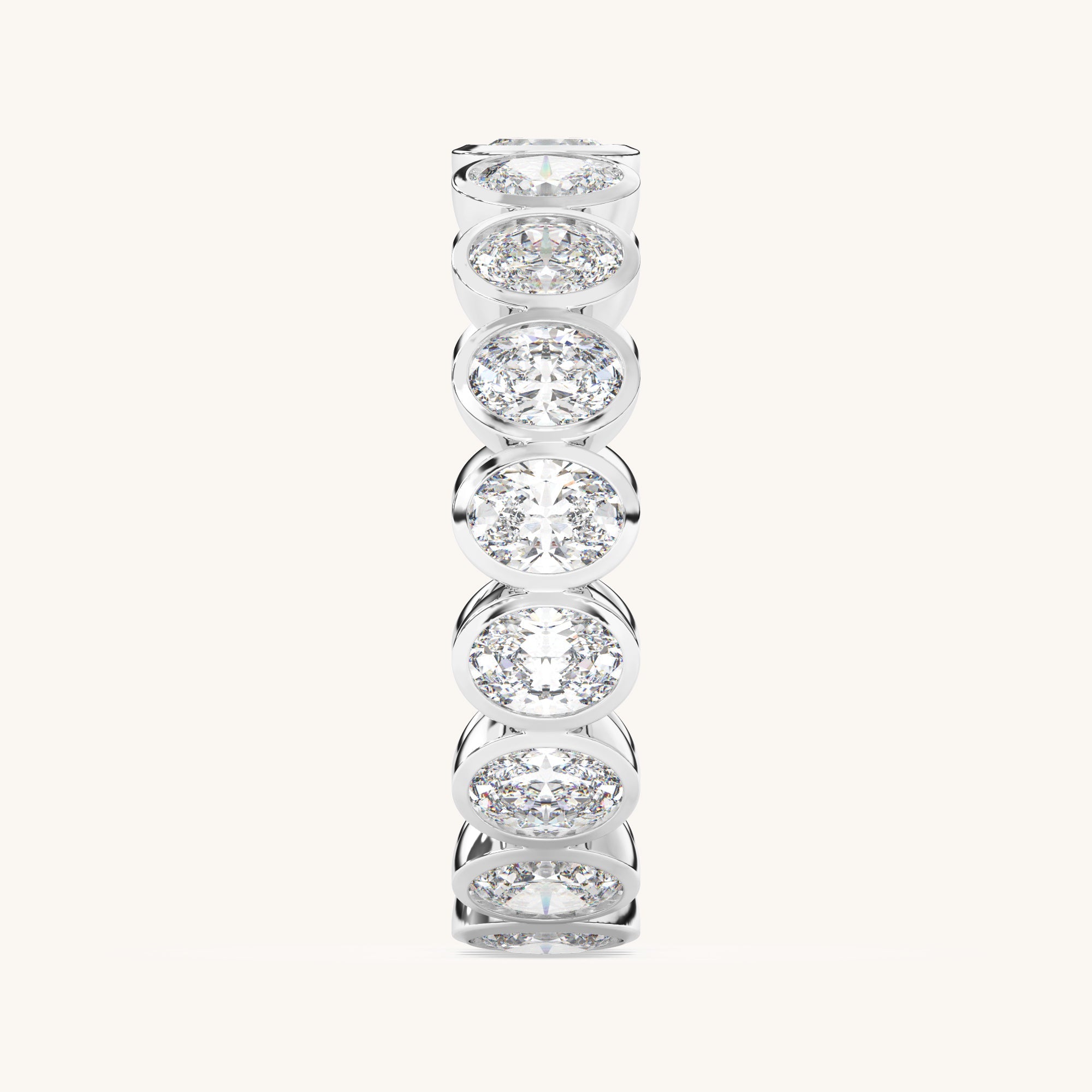 Oval Bezel Eternity Band