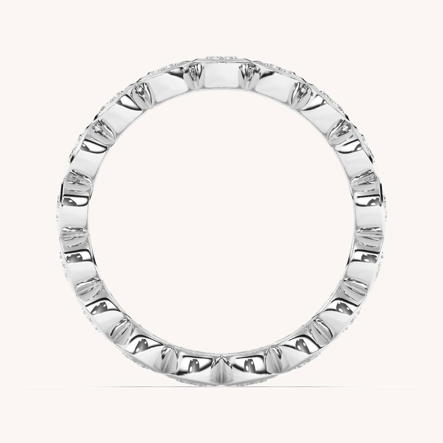 Round Bezel Eternity Band