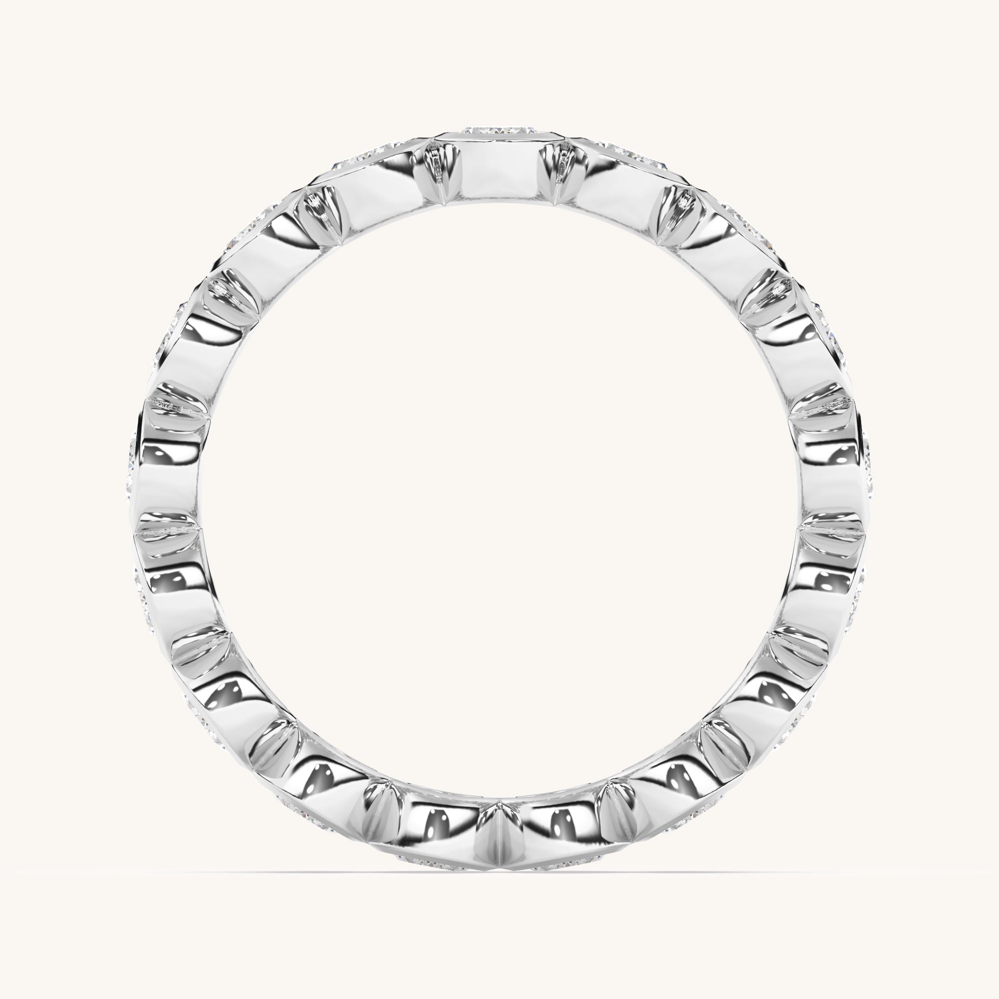 Oval Bezel Eternity Band