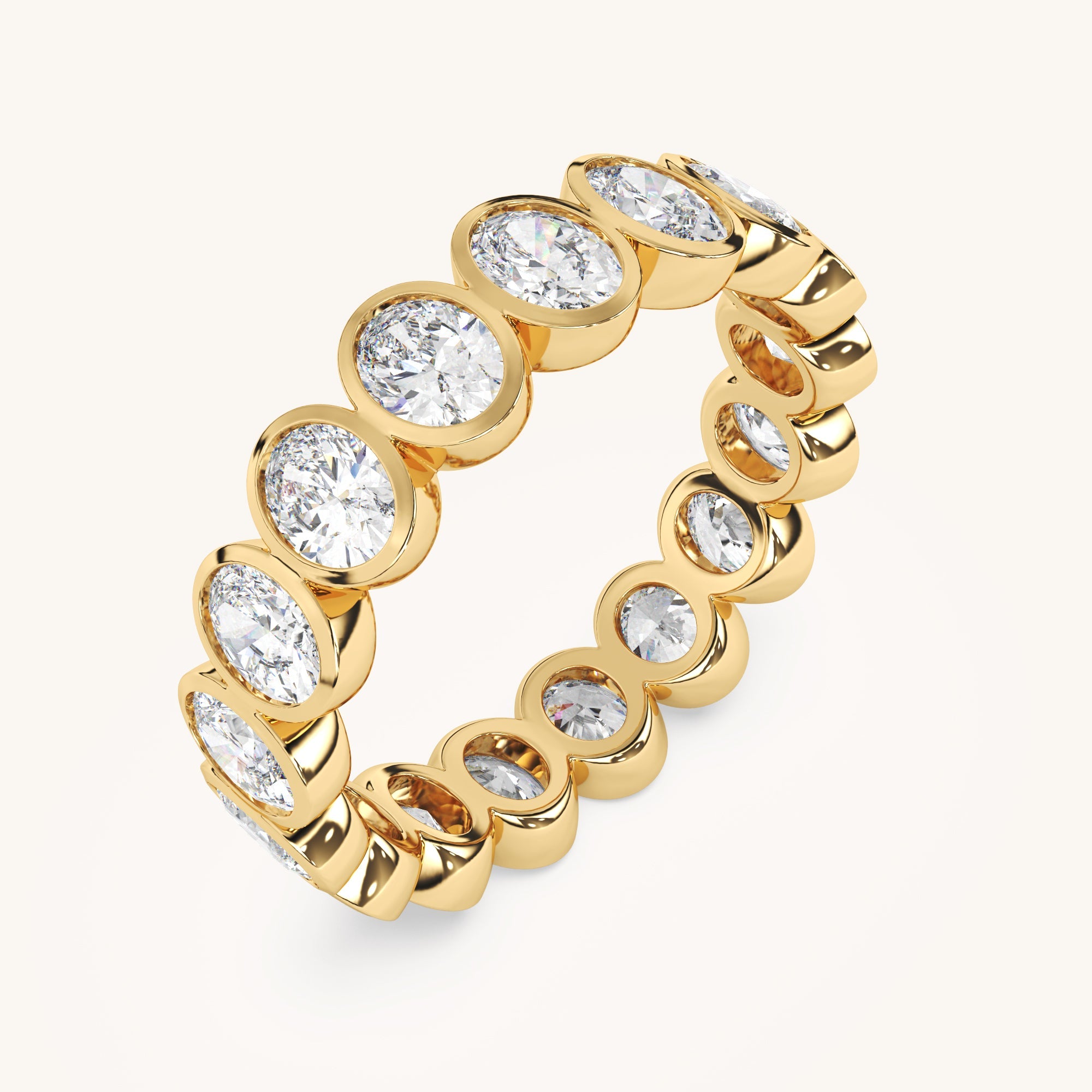 Oval Bezel Eternity Band