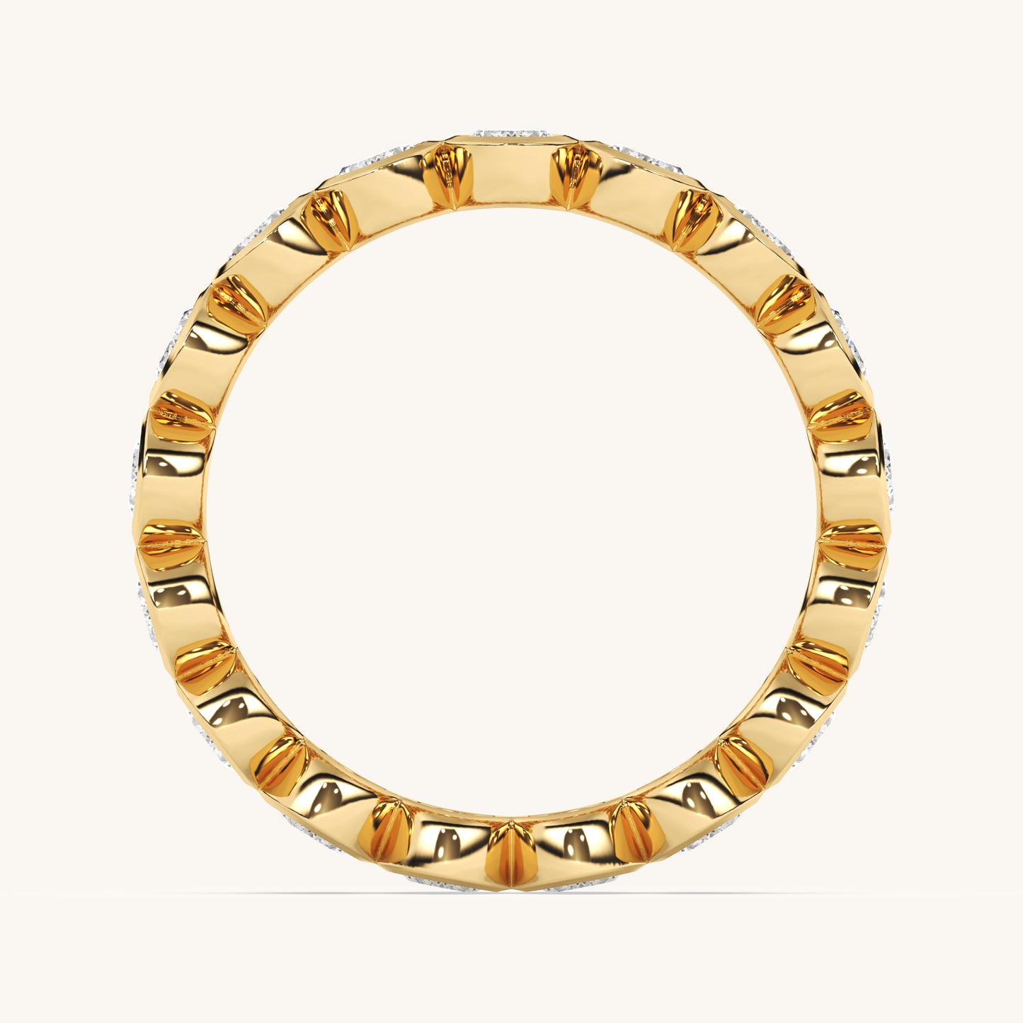 Round Bezel Eternity Band