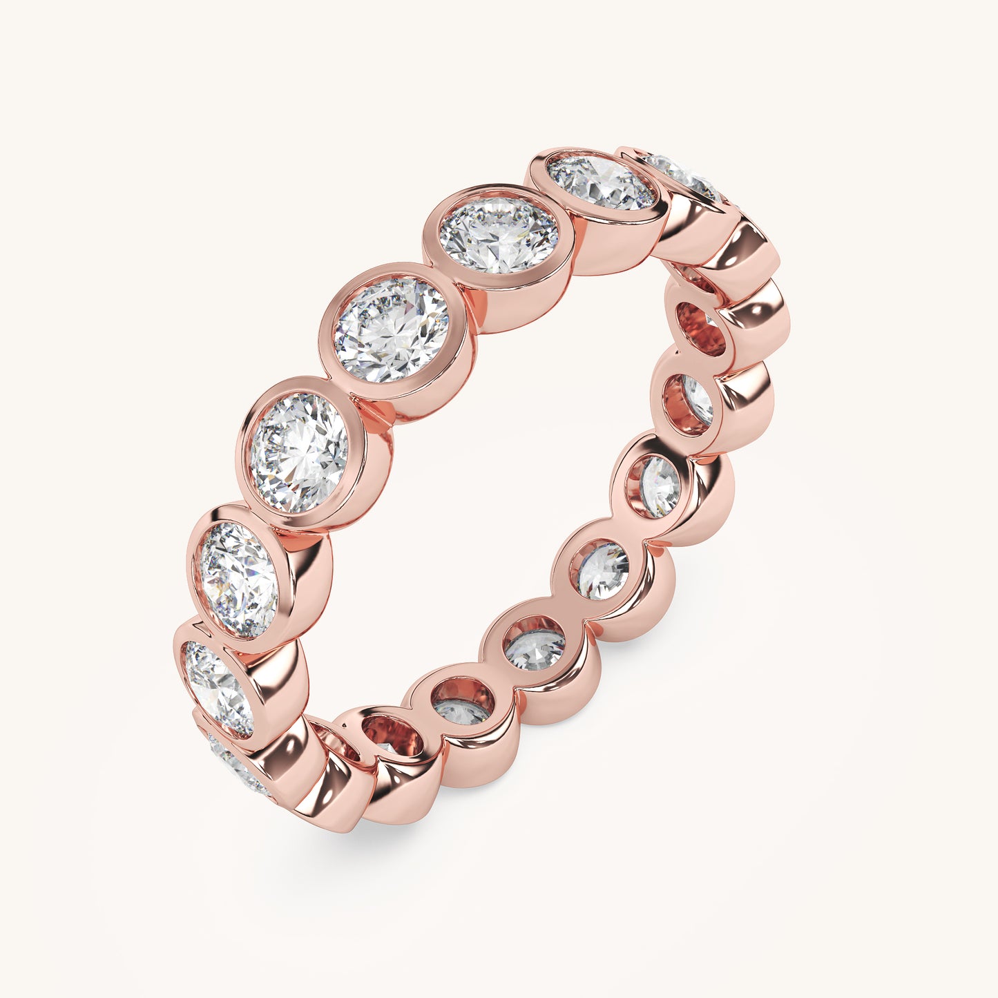 Round Bezel Eternity Band