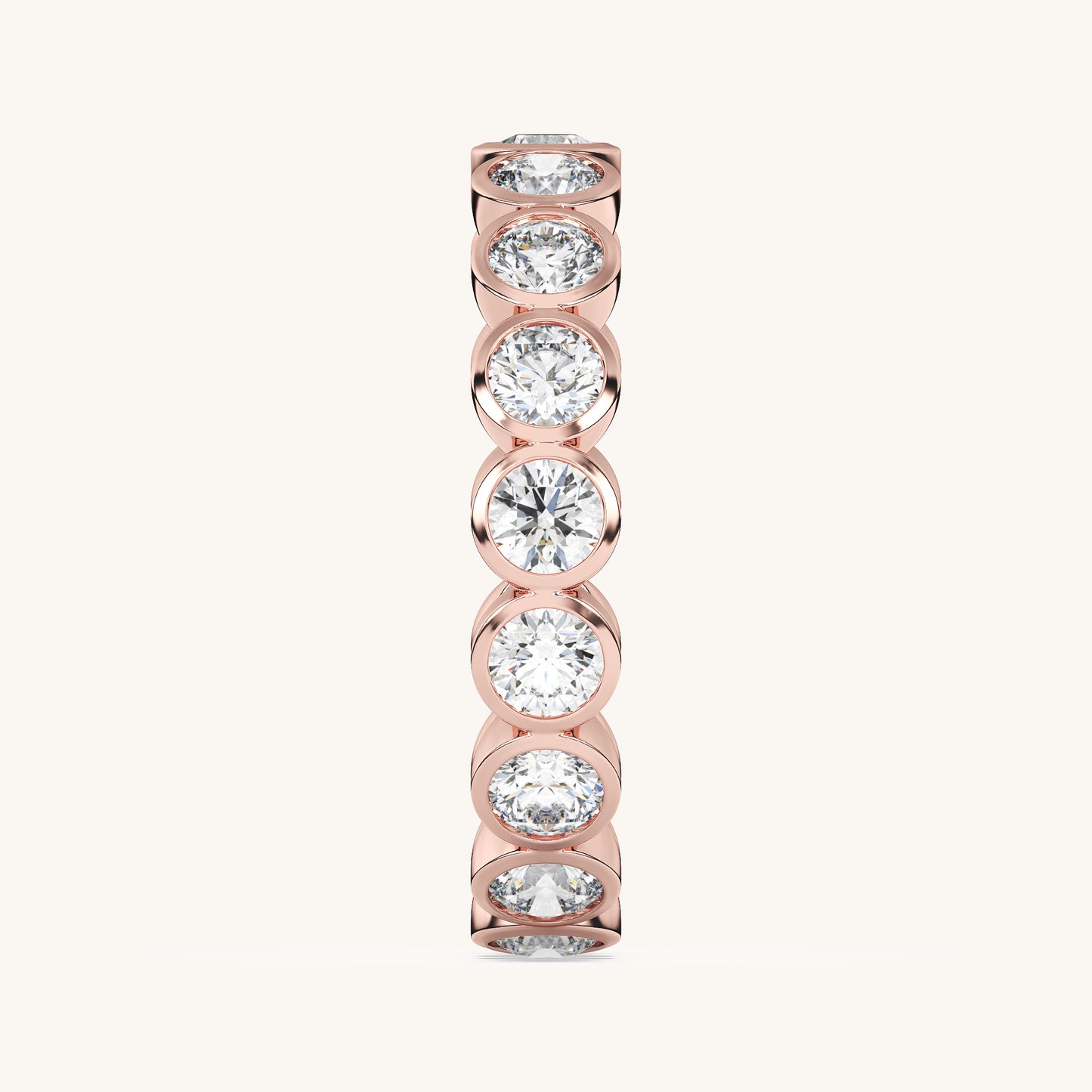 Round Bezel Eternity Band