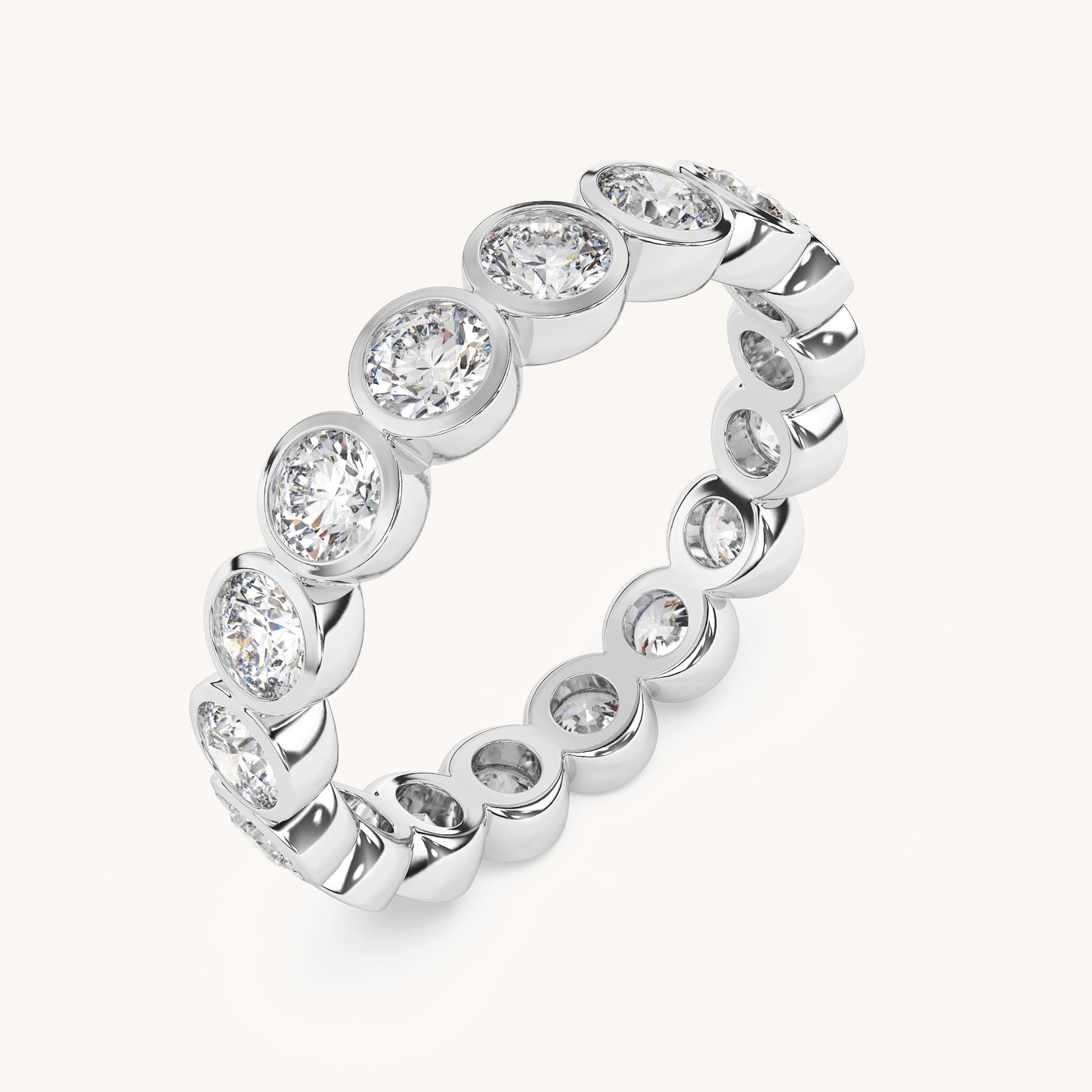 Round Bezel Eternity Band