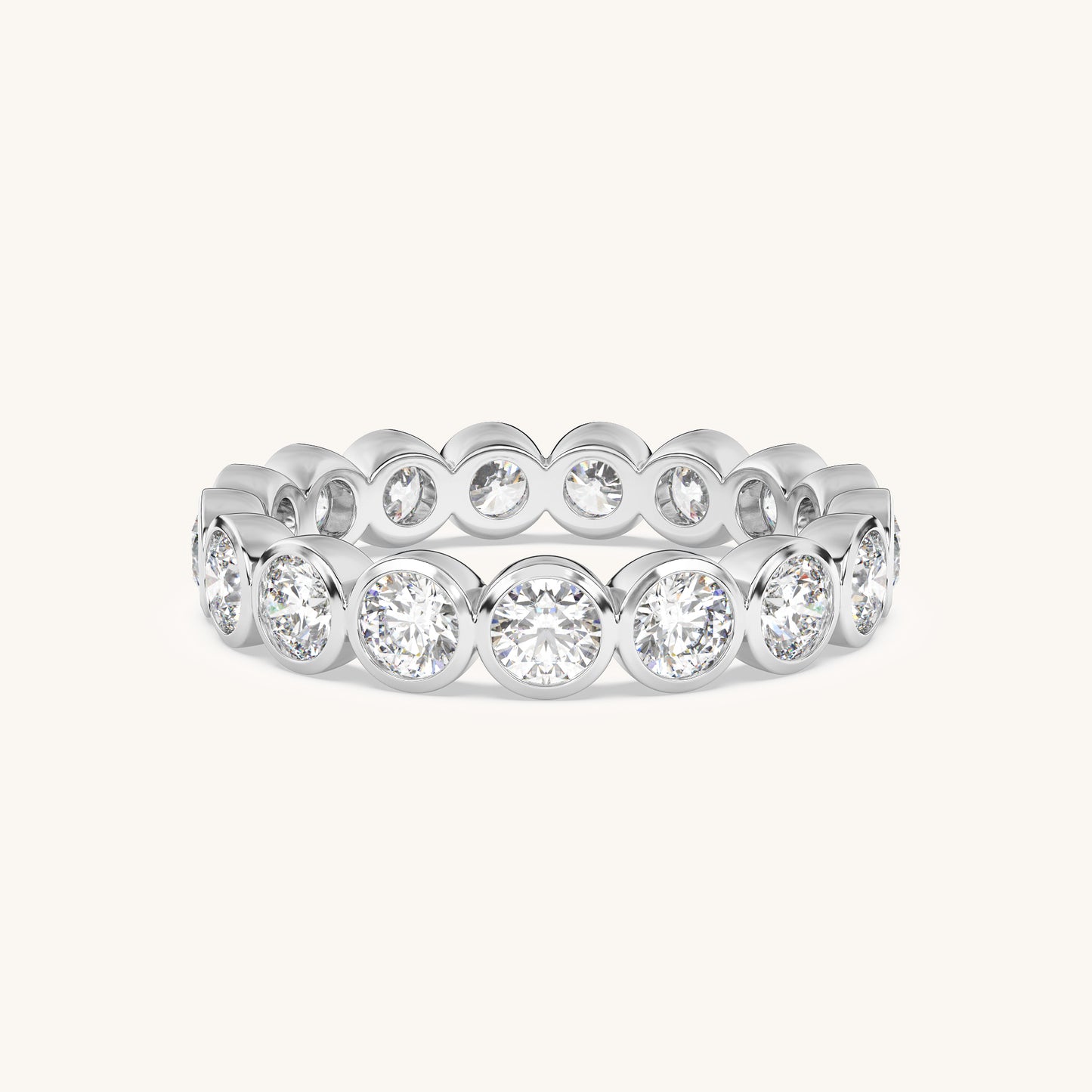 Round Bezel Eternity Band
