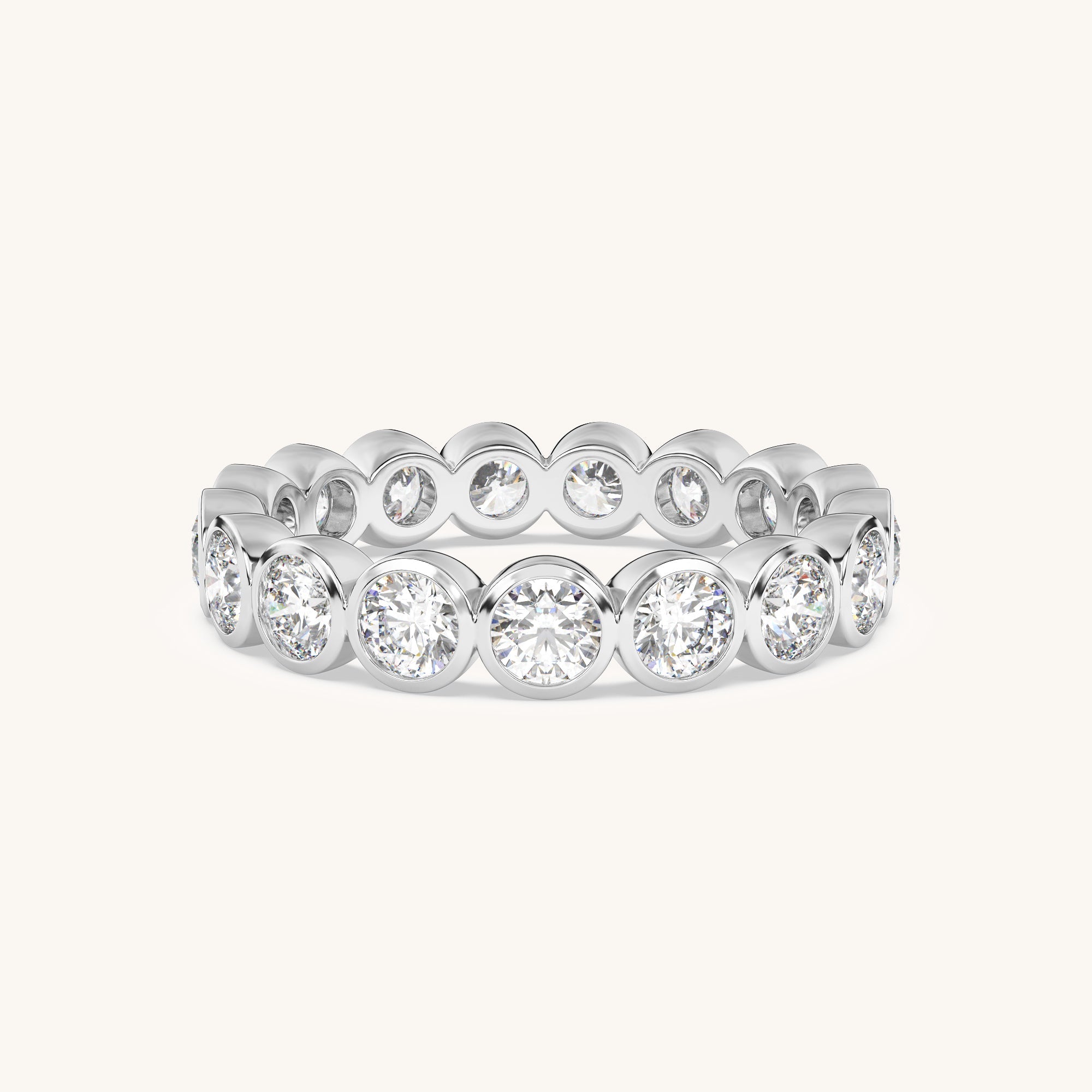 Oval Bezel Eternity Band