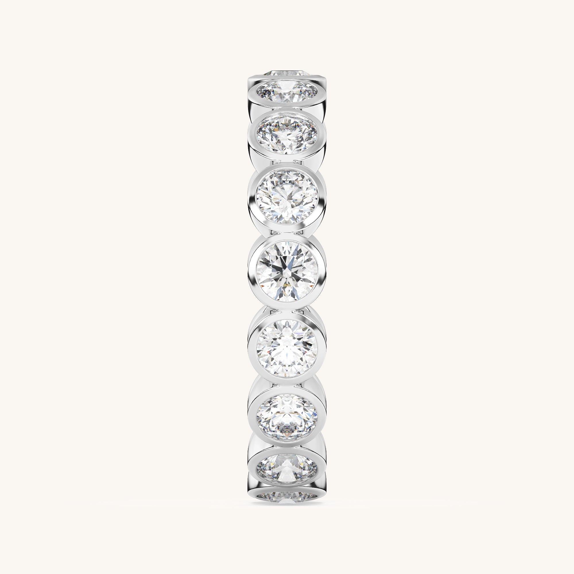 East-West Oval Bezel Eternity Band