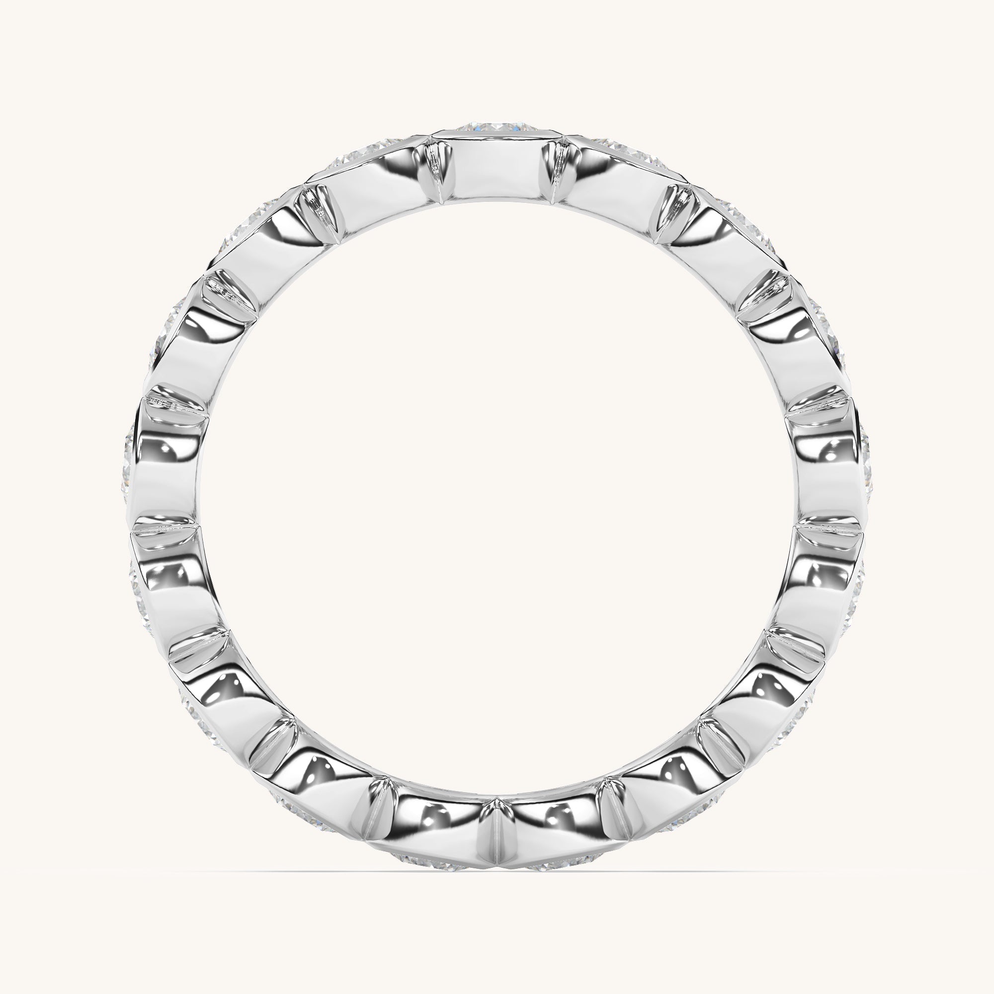 Oval Bezel Eternity Band