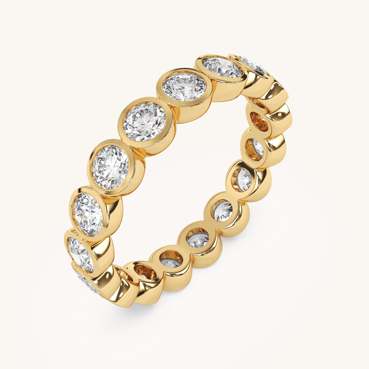 Round Bezel Eternity Band