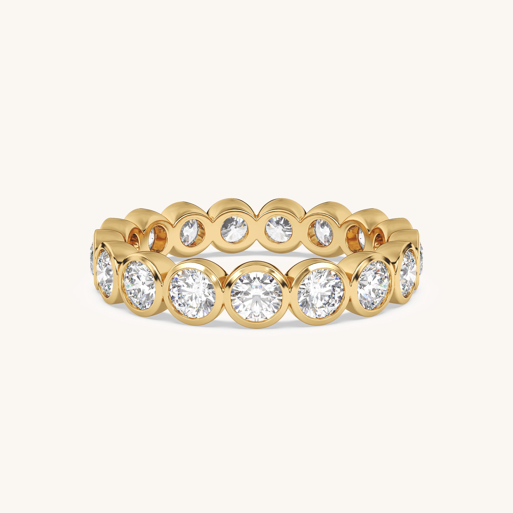 Round Bezel Eternity Band