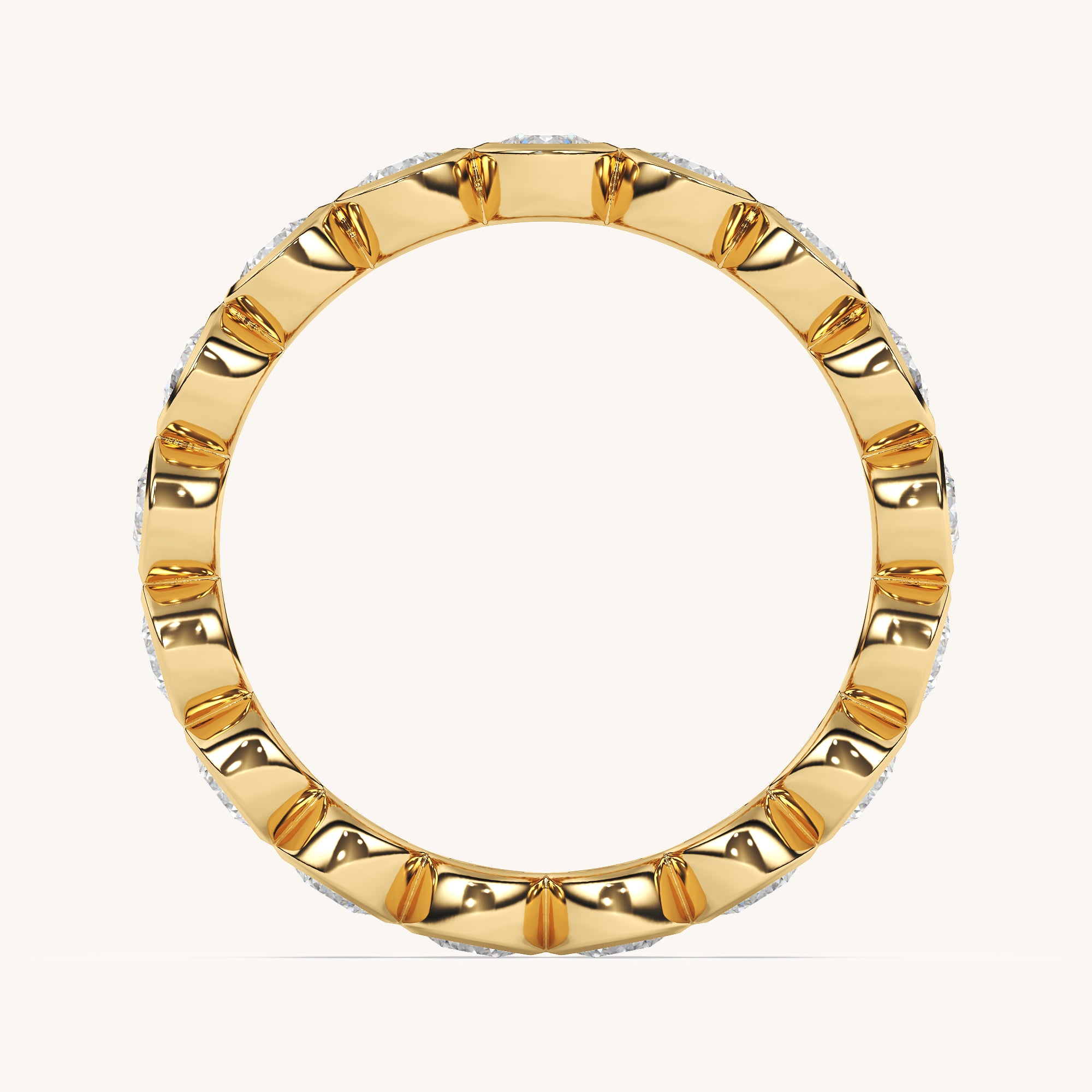 Round Bezel Eternity Band