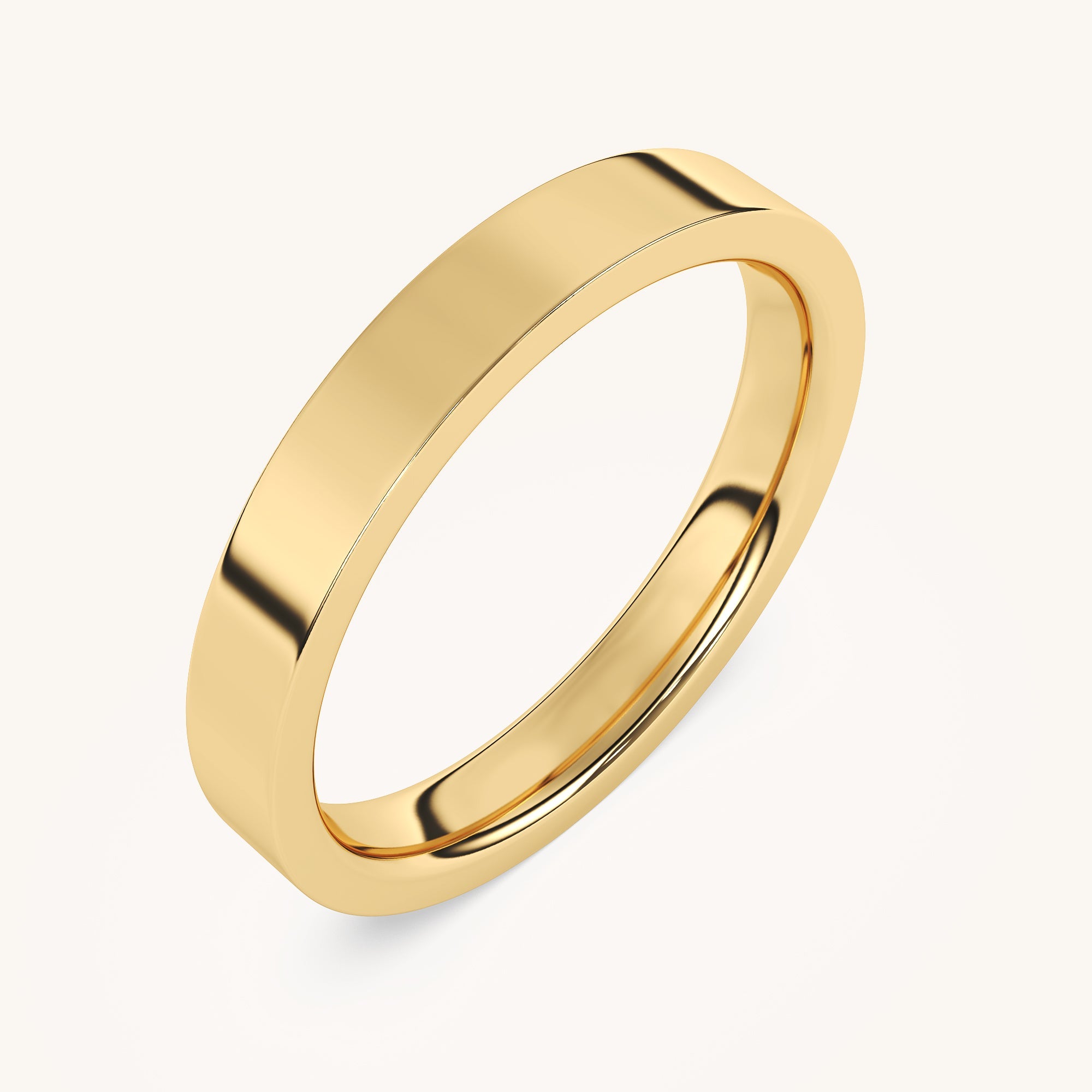 3mm Classic Flat Solid Band