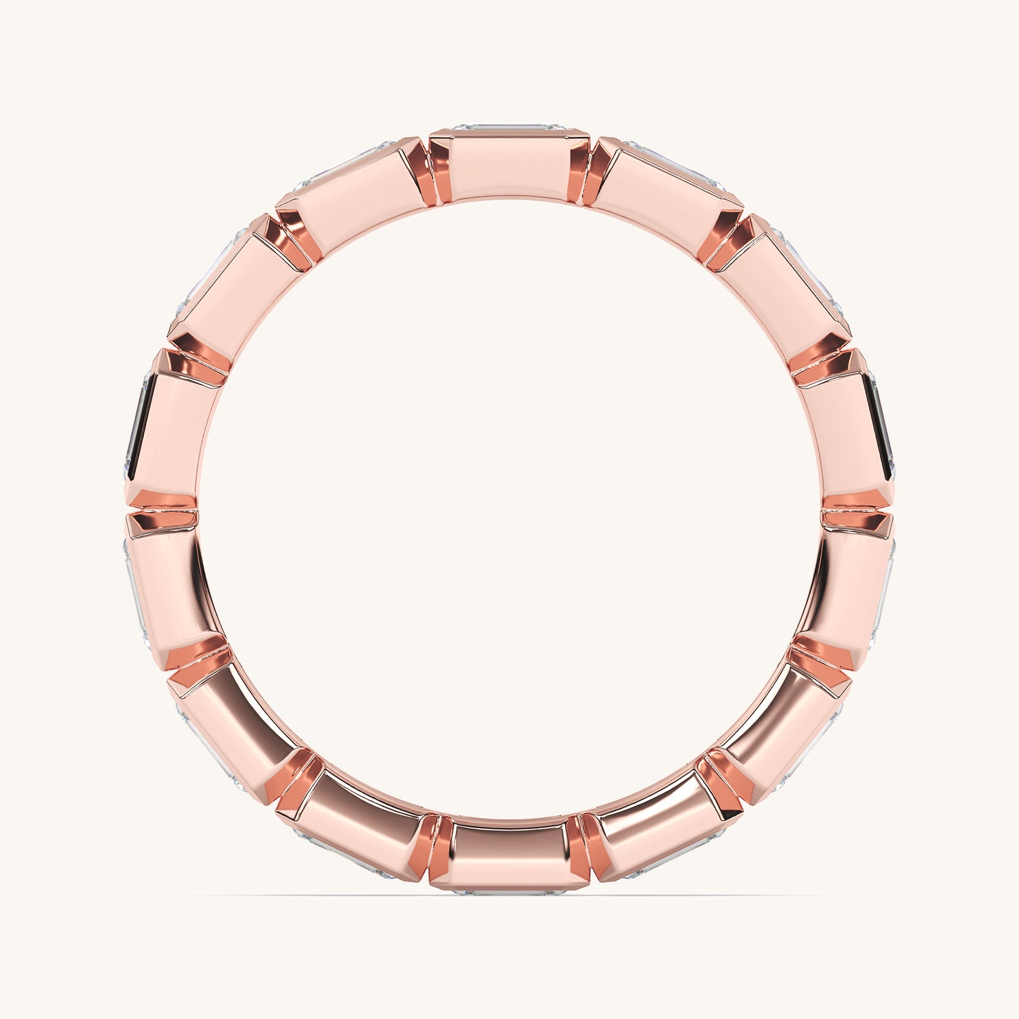 Round Bezel Eternity Band