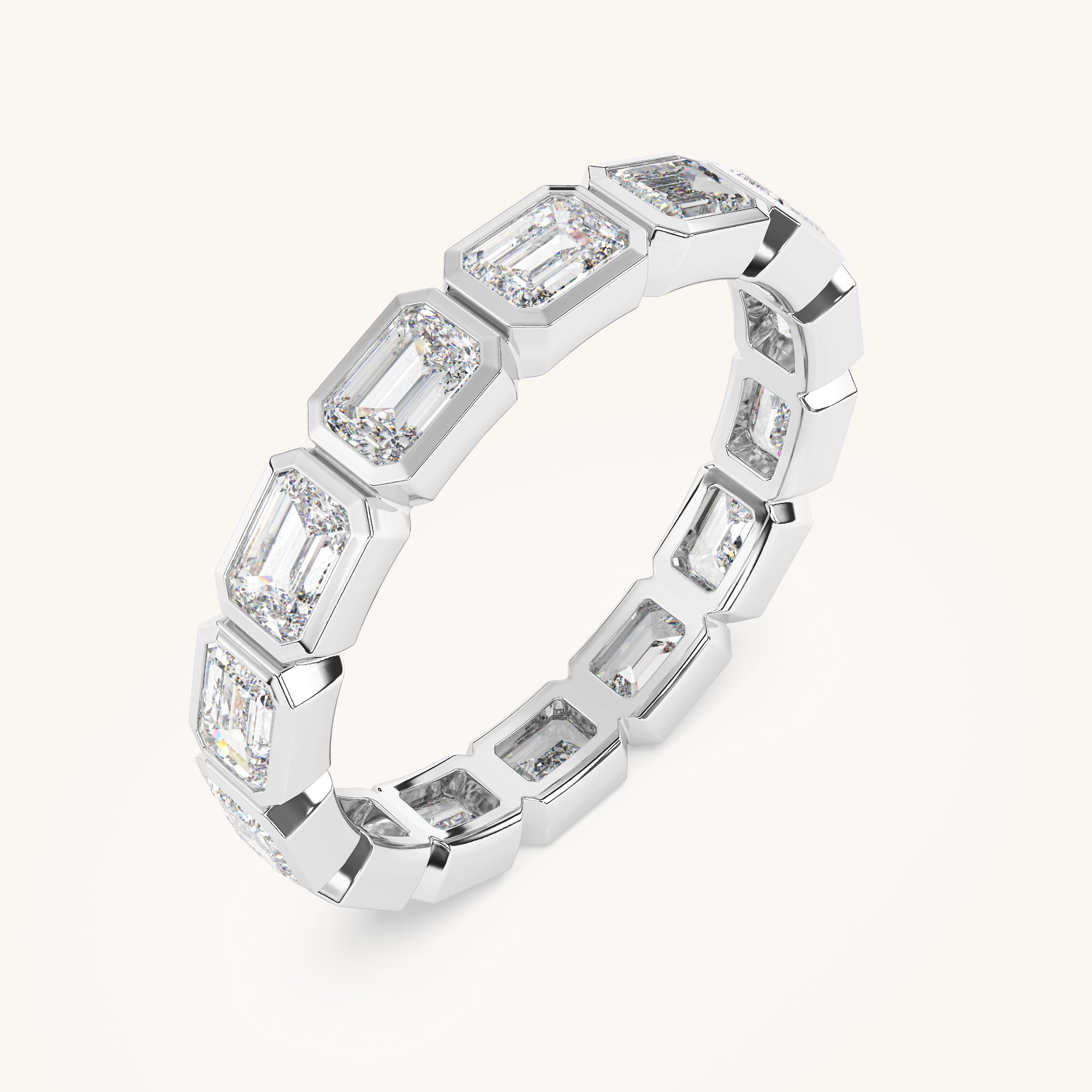 Round Bezel Eternity Band