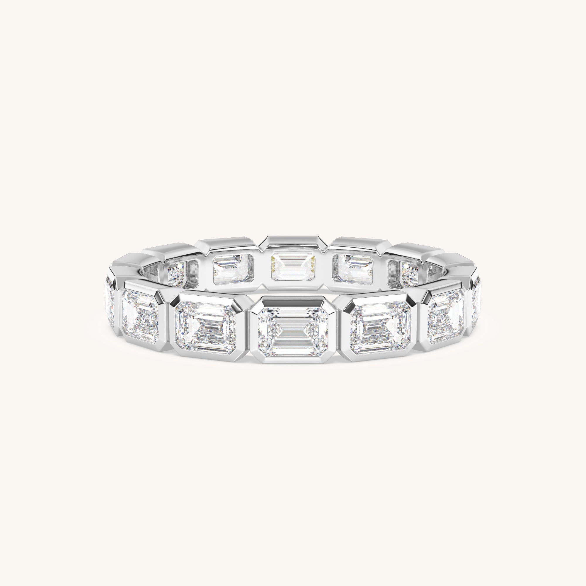 Emerald Bezel Eternity Band