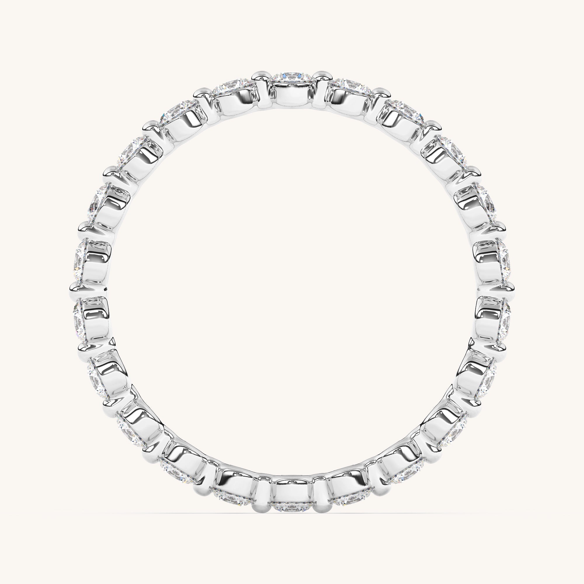 Shared Single Prong Eternity Band