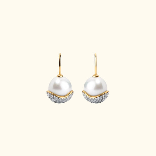 The Pavé Cassis Pearl Dangles