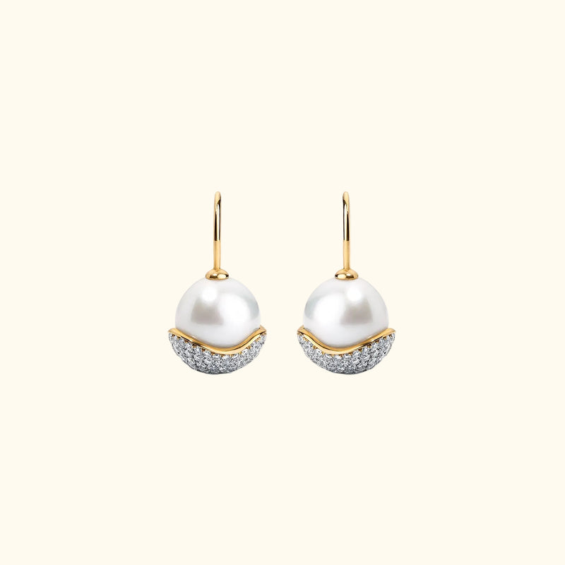 The Pavé Cassis Pearl Dangles
