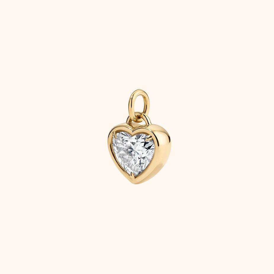 The Bezel Prong Pendant | 3.36ct Heart Lab-Diamond