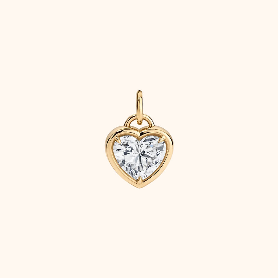 The Bezel Prong Pendant | 3.36ct Heart Lab-Diamond