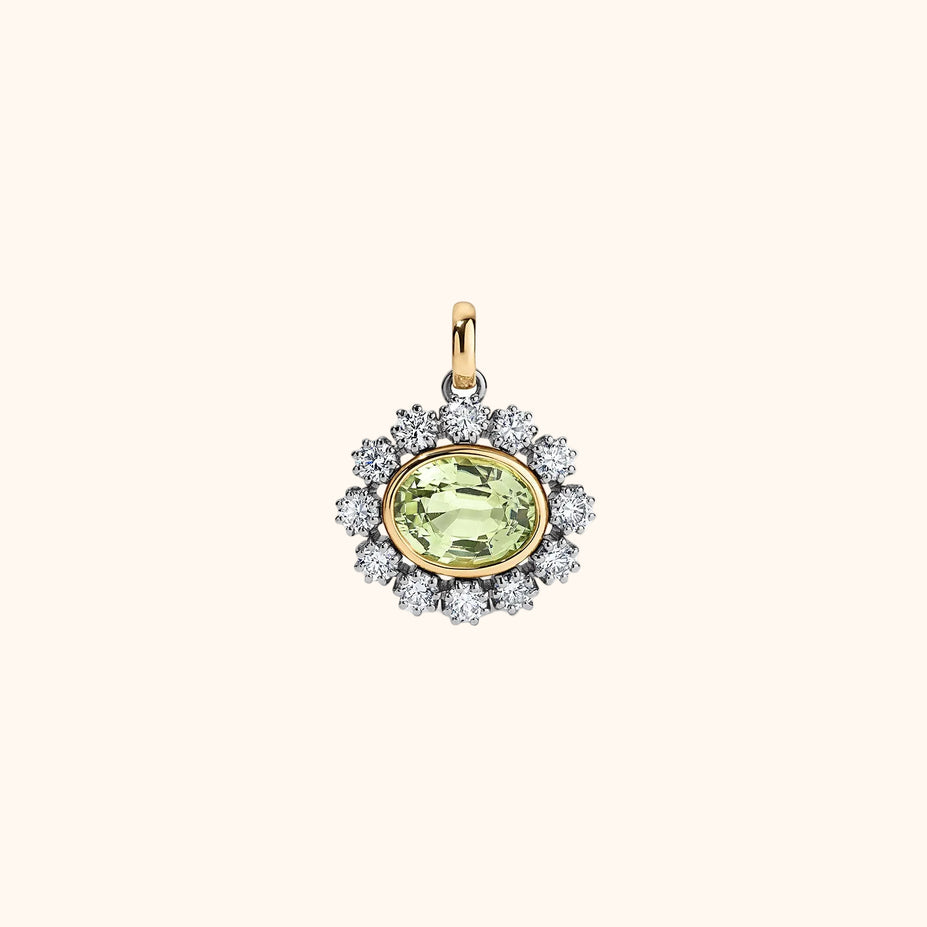 The Pompadour Pendant | 3.20ct Mint Green Tourmaline