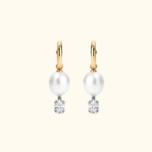 Pearl & Old Mine Oval Drops